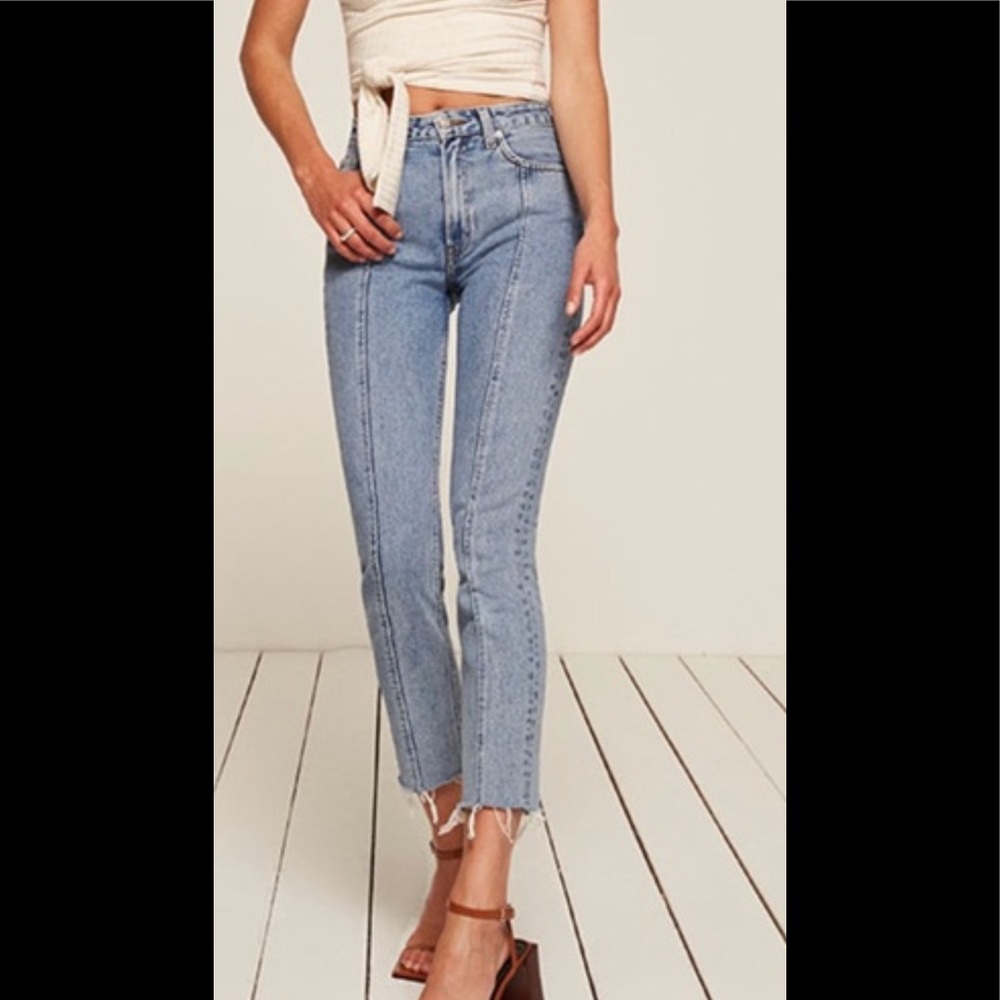 Reformation seamed jean size 23